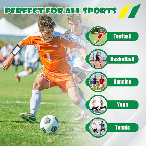 Football Play Wristbands, Sports Football Arm Bands, Cotton Wristbands for Play Signs, Baseball Wrist Bands with 3 PVC Compartments for Teenagers