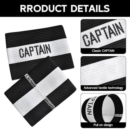 Classic Captain's Armband for Soccer Training, Adults & Youths Elastic Arm Band Captain Armbands Team Sports Accessories