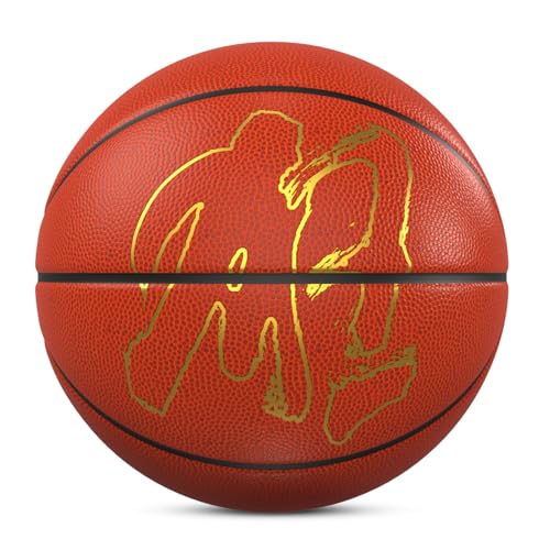 Kuangmi Authentic Series Basketball,Made for Indoor & Outdoor Game Ball Official Size 7/6/5,29.5",28.5",27.5" - color: Red-brown, size: Size 6 - 28.5"