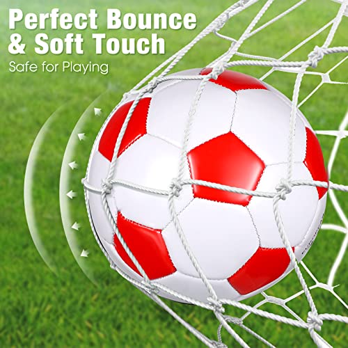 HyDren 8 Pcs Soccer Balls Bulk with Pump Deflated Official Size Sport Soccer Ball for Kid Adult Game Match Indoor Outdoor Gift for Back to School Sports Game Birthday Party Gift - size: Size 4