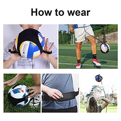 Volleyball Training Equipment Aid, Solo Serve and Spike Trainer, Elastic Volleyball Resistance Belt for Beginners and Pro, Adjustable Elastic Cord and Waist Strap