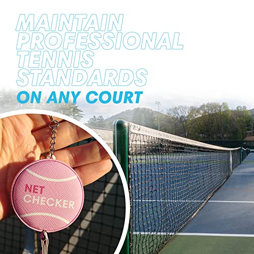 Scoring Right Net Checker Tennis Net Height Measuring Tape and Keyring