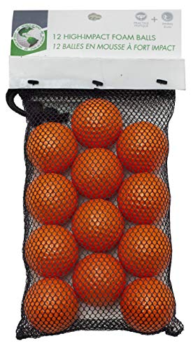 JEF World of Golf High Impact Foam Balls- Orange- 12 Pack