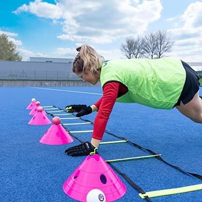 FORZA Cone & Hurdle Training Sets | Improve Your Speed & Agility Skills - Available in 3 Styles and 8 Colors - color: Pink, style: Super Cone