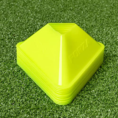 FORZA 2-Inch Mini Tri Training Cones | 40 Pack | Drills & Training | Multi Sport Use - Soccer, Hockey, Football Training | with Carry Strap