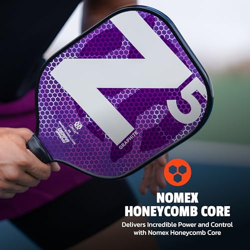 Onix Graphite MOD Z5 Carbon Fiber Pickleball Paddle with Wide-Body Shape. Honeycomb Core, Graphite Face & Cushion Comfort Pickleball Paddle Grip