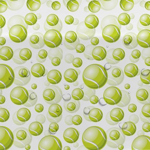 Tennis Party Tablecloth Decorations for Birthday Baby Shower - Disposable Sports Ball Tennis Birthday Party Supplies Table Cover - 3 Pack (54in x 108in)