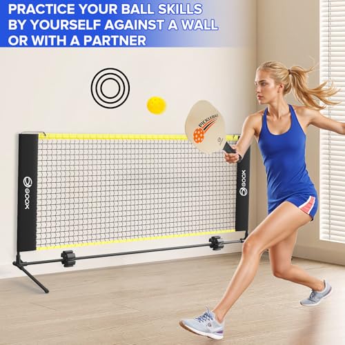 GOOX 6FT Small Mini Pickleball Net Set - Quick Setup Indoor/Outdoor Portable Practice Net - style: Pickleball Net