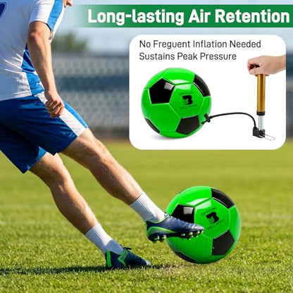 4 Pack Soccer Balls Size 5/4/3 Bulk with Pump, Carry Net, Needles - Pelota De Futbol Official Size Training Practice & Match Ball - Ideal Soccer & Birthday Gift - color: Color-Black, size: Size 3