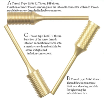 Brass Integrated Ball Pump Needle 35/64 32 Thread BSP Thread, Air Pump Needle, Inflation Needles Nozzle - for Basketball, Football, Volleyball, and More Efficient, Portable, Durabl