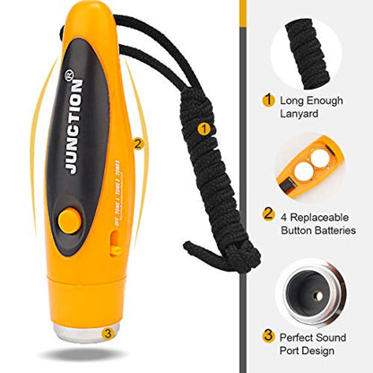 Electronic Whistle, Battery Operated Whistle Adjustable 3 Different Loud Whistle Sounds with Lanyard Handheld Electronic Whistles for Referees Volleyball Coaches Teacher, Soccer Sports Whistle - color: yellow