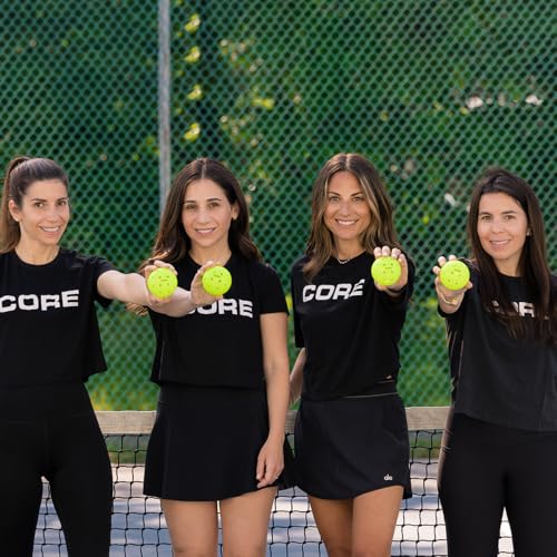 CORE Crack-Resistant Outdoor Pickleball Balls - USAPA Approved Durable Pickle Balls for All Levels of Play - Pickleballs for Outdoor Play (Neon)