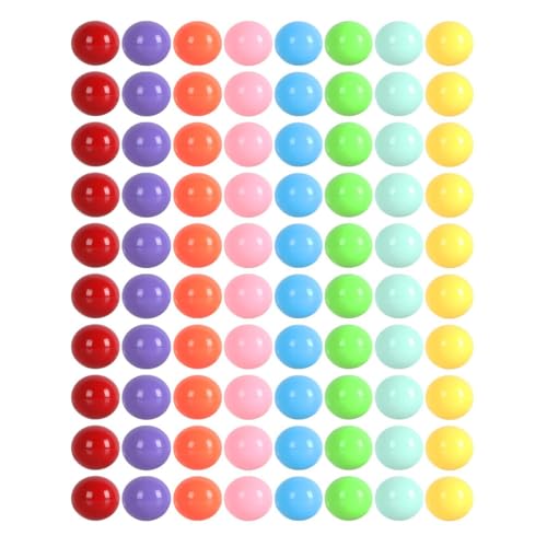 80pcs Chinese Checker Game Replacement Balls,8 Colors 14mm Acrylic Balls for Marble Run,Aggravation Game,Marbles/Traditional Marbles Games