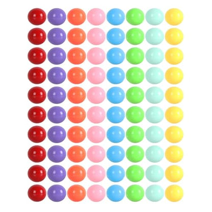 80pcs Chinese Checker Game Replacement Balls,8 Colors 14mm Acrylic Balls for Marble Run,Aggravation Game,Marbles/Traditional Marbles Games
