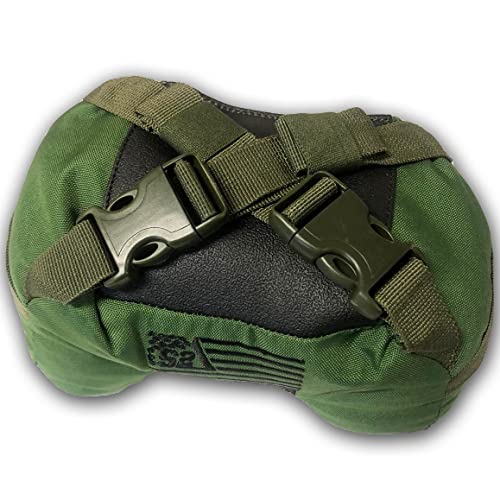 S2Delta PRS Large Shooting Rest - C-Shape, Prone, Front or Rear Bag for Precision Shots Off Barricades - color: Green