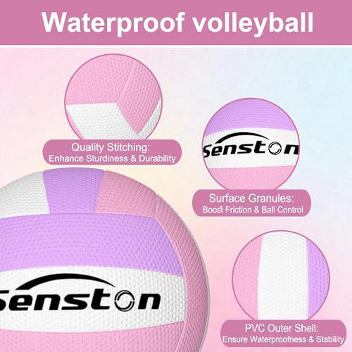 Senston Soft Volleyball Official Size 5 - Beach Volleyball for Indoor/Outdoor Play/Entertainment - style: P06