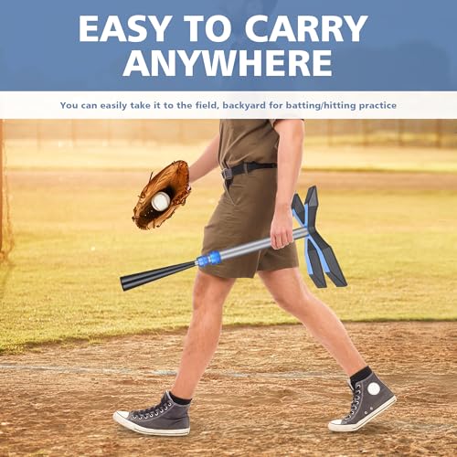Baseball Tee for Hitting, Batting Tee with 5.8 LB Base, Softball Tee 24"-45" Height Adjustment, Hitting Tee for Baseball Training Accessories