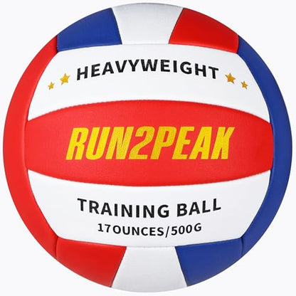 RUN2PEAK Heavy Weight Volleyball Ball Official Size 5 Setter Training Volleyballs PU Practice Volley Balls for Indoor Rebounder Equipment Setters Weighted Volleyball Setting Trainer