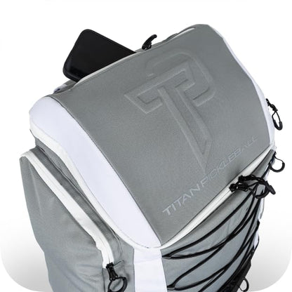 TP Titan Pickleball Backpack, 56L Pickleball Bag Holds 6 Paddles, Ventilated Shoe Compartment, Water-Repellent, Padded Straps, Fits Men & Women