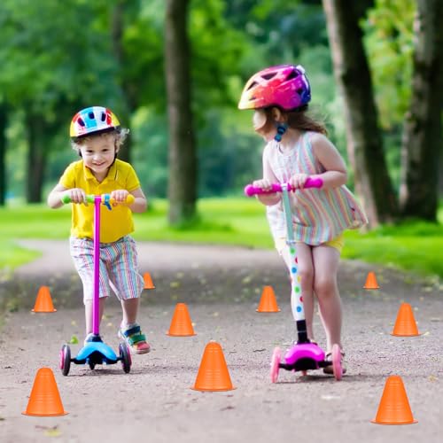 Syhood 240 Pcs 3'' Mini Agility Cones for Kids Soccer Cones for Training Construction Basketball Practice Equipment Plastic Field Marker Cone for Roller Skating Outdoor Indoor Sports Activity