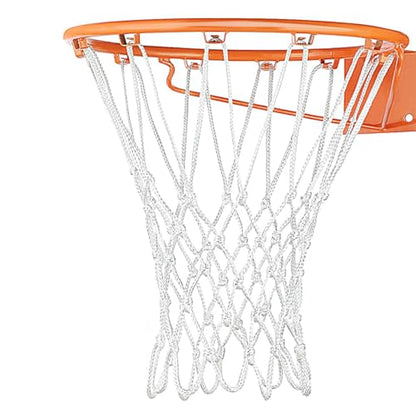 Basketball net 12 Loops Replacement Thicker Ropes Weaved All Weather Bright Coloured Endurable Environment Friendly Polypropylene - color: 1 PCS White