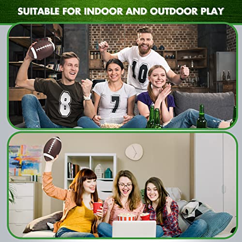 Jerify 9 Inch Rubber Footballs Inflatable Football Bulk for Kids Comfortable Grip for Junior Youth Toddler Outdoor Playground