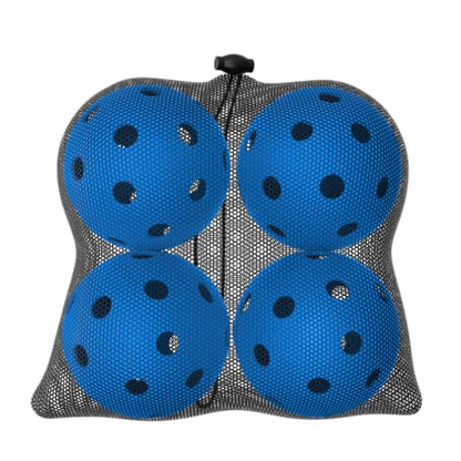 Great Call Athletics | Indoor Pickleballs USA Pickleball Approved Official 26 Hole Balls Sports Tournament Pack Free Mesh Bag - color: Blue, style: 4 Pack