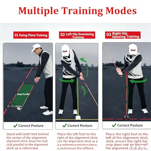 WIGERLON Premium Golf Alignment Stick Holder - Blue Brick Golf Swing Path Trainer & Alignment Tool,Swing Trainer Practice Teaching Aid Driving Range for Aiming, Putting, Swing