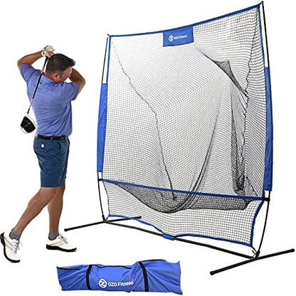 Golf Practice Hitting Net, Indoor Garage or Outdoor Backyard Driving Heavy Duty Mesh Netting for Home Real Pro Golfing Swing Chipping Train, Easy Setup Stable Frame, Portable Golfer Carry Bag