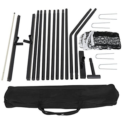 HomGarden Portable Pickleball Tennis Net Set System Metal Frame Stand W/Carrying Bag - Pickle Ball Net Outdoor Game Set