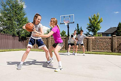 Lifetime Adjustable In-Ground Basketball Hoop, Power Lift Height Adjustment 7.5-10 Ft, 54-Inch Acrylic Backboard, Slam-It Pro Rim, Steel-Framed, All-Weather Net