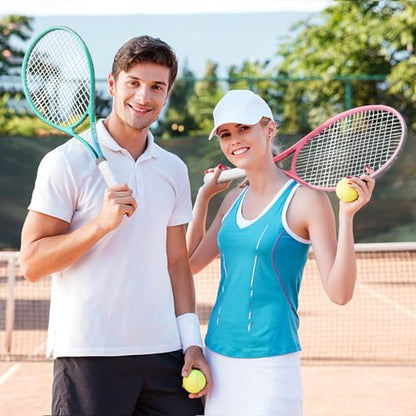 HIRALIY Tennis Rackets 2 Pack for Adults Beginners - 27 Inch Lightweight Aluminum Tennis Racquet Set with 3 Balls & Carry Bag - Vibration Dampening & Large Sweet Spot for Men Women Couples