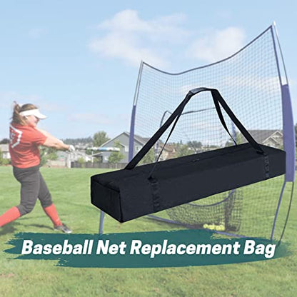 VISEMAN Baseball Softball Bow Style Net Replacement Bag Only,Baseball Practice Net Bag,Baseball Net Duffel Bag - Fits 7 x 7 Practice Net Systems for Teams & Coaches - color: Black