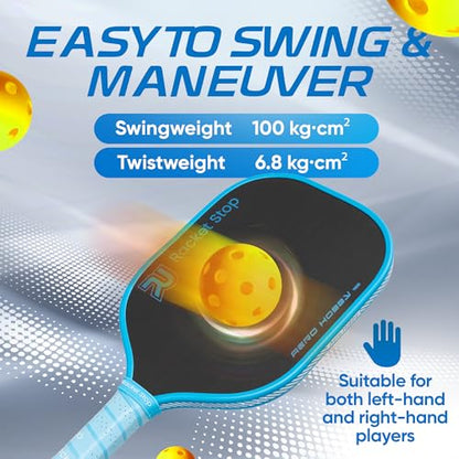 Aero Hobby Carbon Pickleball Paddle for Beginners & Recreational Players-Lightweight with Carbon Fiber Face, 16mm PP Honeycomb Core, Forgiving Sweet Spot, Cushioned Grip, Quality Gift Box
