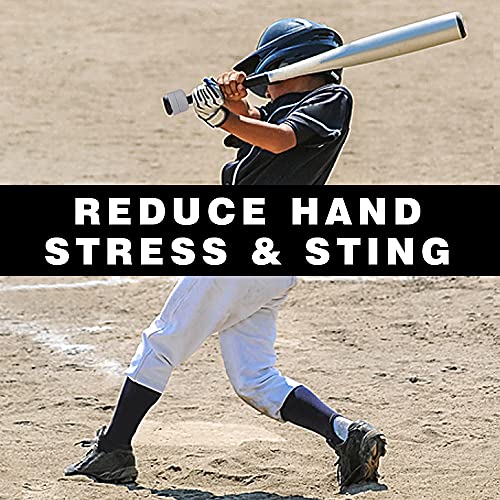 CHAMPKEY Premium Choke Up Rings 4 Pack | Reduced Hands Pain and Pressure Baseball Rings | Ideal for Baseball, Softball and Tee Ball Bat - color: Grey