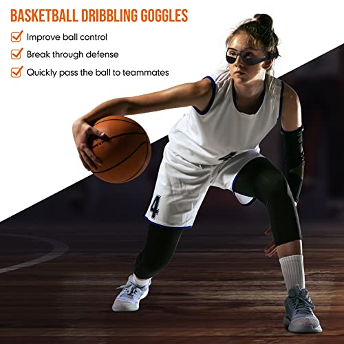 Weewooday 12 Pack Basketball Dribbling Goggles Adjustable Sport Training Glasses Aid for Team Training Aid Basketball Equipment Safety Specs for Adult Teenagers Youth, 8.5 x 2 Inch