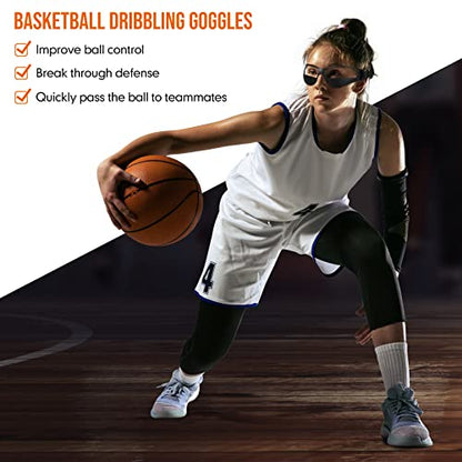 Weewooday 12 Pack Basketball Dribbling Goggles Adjustable Sport Training Glasses Aid for Team Training Aid Basketball Equipment Safety Specs for Adult Teenagers Youth, 8.5 x 2 Inch