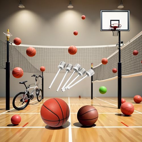 10Pcs Ball Pump Needles, Inflating Air Pump Needles Stainless Devices and Accessories for Basketball Football Volleyball Water Polo Rugby Exercise Sports Ball Balloon Inflation