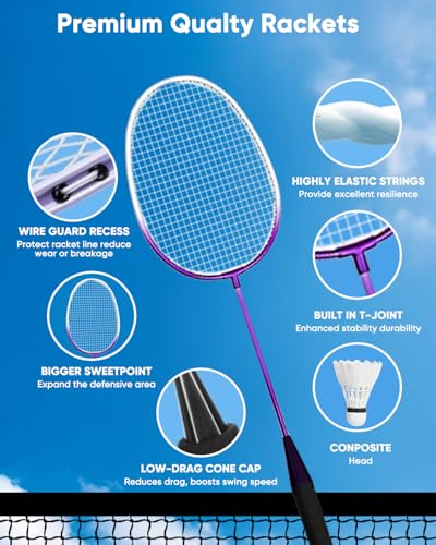 NQV Pickleball Set with Net-10FT Half Court Size Pickleball Net+Wood Pickleball Paddles+Pickle Balls+Ball Retrievers+Pickleball Court Marking Kit, Portable Driveway Outdoor Indoor for Beginners Pros - style: height adjustable 2 in 1 net