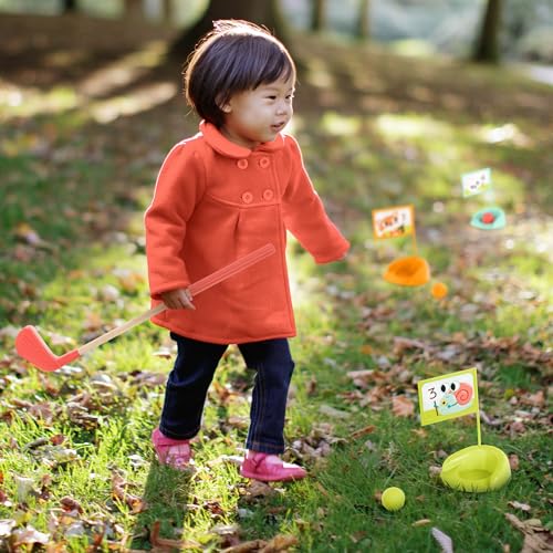 B. toys – Wooden Golf Set for Toddlers with Storage Bag – Sports & Outdoors Pretend Play Toy – 15 Pieces Set – 3+ Years - style: Wooden Golf Set