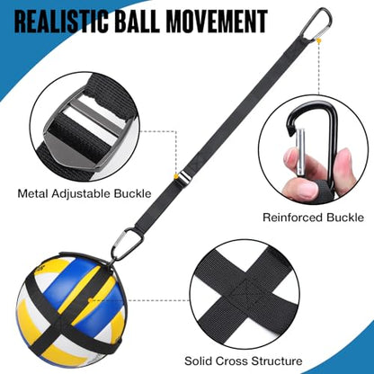 Adjustable Volleyball Spike Trainer, Solo Volleyball Serve Trainer Volleyball Hitting Trainer, Volleyball Training Equipment Volleyball Training Aids, Improve Jumping, Arm Speed, Spiking Power