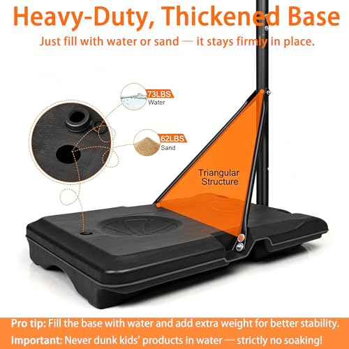 Portable Basketball Hoops Outdoor Adjustable Height Basketball Goal for Kids Youth Adults in Backyard/Basketball Court/Garage/Indoor Shatterproof Backboard Canasta De Basketball