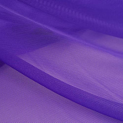 Ultrathin 4-Way Stretch Net Fabric Nylon Spandex Power Mesh Lightweight Sheer 60" Wide, a Continuous 5 Yards (Purple) - color: Purple