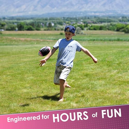 BOSS Foam Football - Toddler Junior Football for Kids - Each Quality Kids Football is 9” – Soft, Small Football Youth - color: Pink