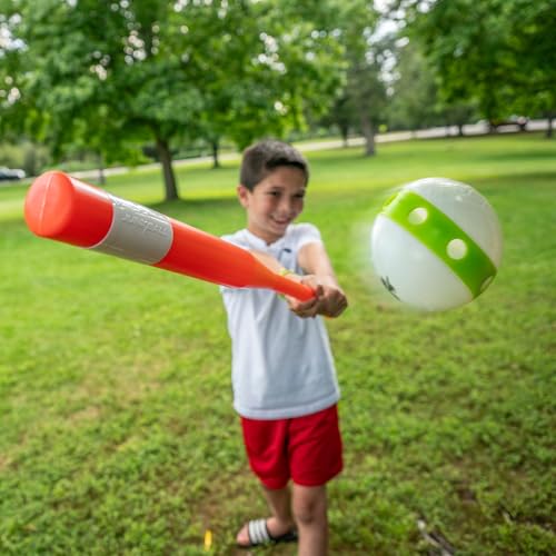 Junk Ball: T-Ball Set - Adjustable Height, Lightweight Bat & Pro Max Balls, Beginners Baseball, Backyard Sport, Outdoor Activity, Toddler-Kids 18 Mo+