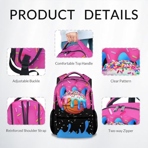 Backpack for Boys Kids - Basketball Sports Backpack Youth Player Drip Design Kids Toddler Schoolbag Large Capacity 17" for Kindergarten Elementary - color: Blue