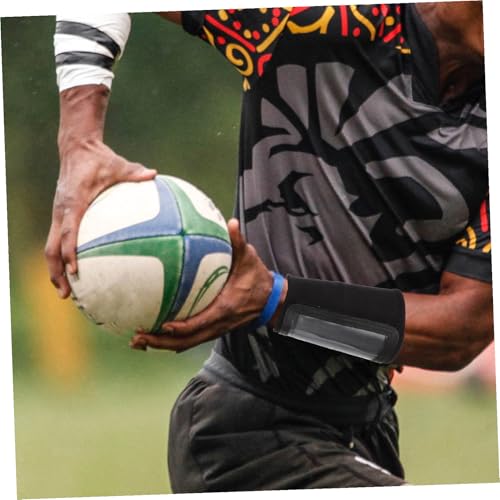 VOSAREA Tactical Football Wristband Quarterback Play Insert Wristband Black Medium Protective Sports Gear for Youth Football Coaching