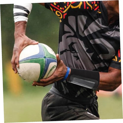 VOSAREA Tactical Football Wristband Quarterback Play Insert Wristband Black Medium Protective Sports Gear for Youth Football Coaching