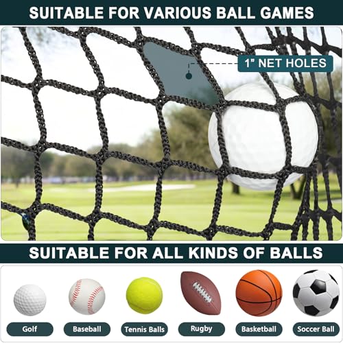 Heavy Duty Golf Practice Net, High-Impact Golf Hitting Net for Indoor/Outdoor Use - size: 10x20ft without target