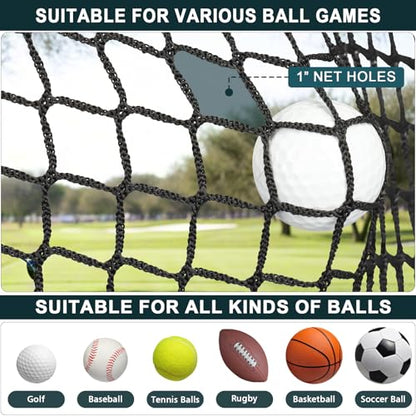 Heavy Duty Golf Practice Net, High-Impact Golf Hitting Net for Indoor/Outdoor Use - size: 10x10ft without target